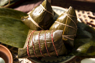 传统美味粽子特写