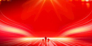 红色舞台灯光绚丽场景