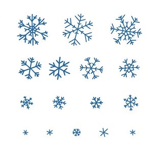 蓝色雪花图案集合
