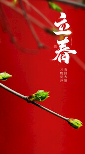 立春红色海报