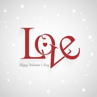 情人节爱心LOVE艺术字