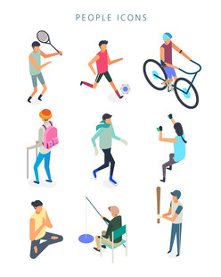 人物 icons 活动 插画 