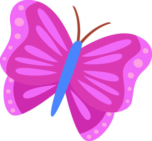 粉色蝴蝶插画
