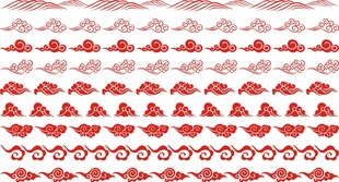 祥云花边