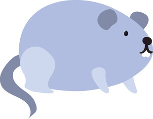 可爱胖老鼠插画形象