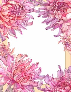 水彩菊花背景