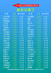 汽车价目表