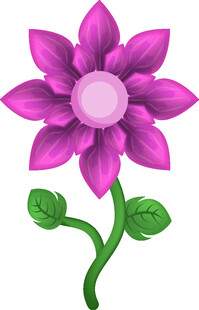 紫色花朵插画