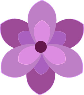 紫色花朵图案设计元素