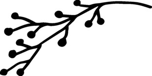 简约树枝图案装饰元素