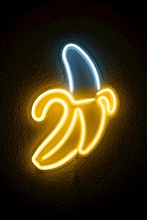 霓虹香蕉造型灯光装饰