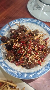 香辣牛肉粒美食特写