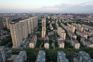 城市住宅楼航拍