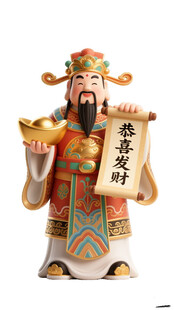 财神爷摆件 恭喜发财祝福