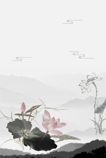 荷花装饰画