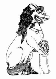 传统中式石狮子图案
