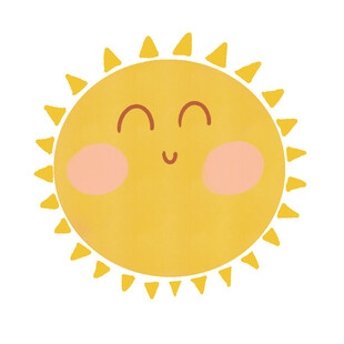 可爱笑脸太阳插画