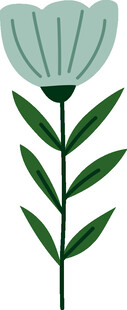 简约花朵植物插画
