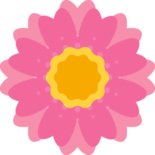 粉色花朵插画图案