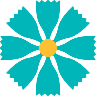 蓝色花朵图标设计元素
