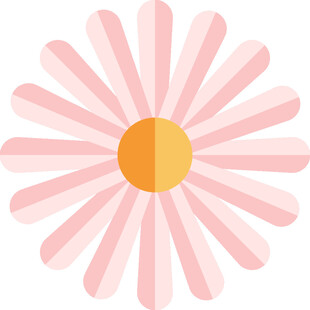 粉色简约花朵图案设计