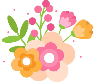 缤纷花朵插画