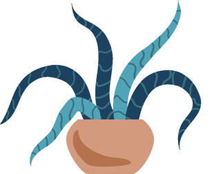 盆栽植物插画