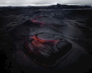 火山熔岩景观壮丽画面