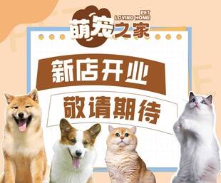 宠物店开业展板