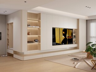 现代简约风客厅电视墙设计