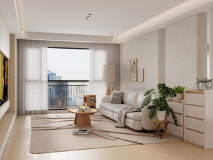 简约现代风温馨客厅一角