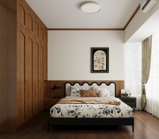 简约温馨卧室室内场景