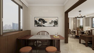 现代简约风餐厅室内场景