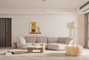 简约现代风客厅温馨场景