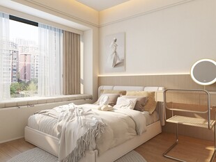 简约温馨卧室室内场景