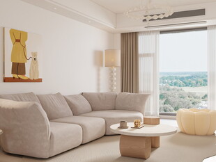 现代简约风客厅舒适空间