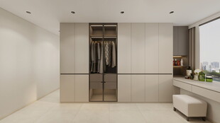 简约现代风格的衣柜空间