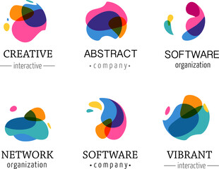 多彩抽象软件相关标志设计