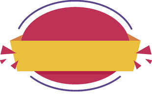 圆形彩带装饰图案