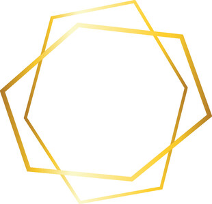 金色多边形几何边框图案