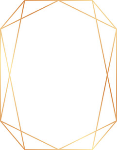 金色几何多边形边框图案