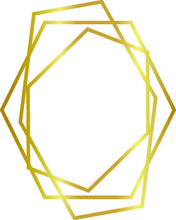 金色多边形几何边框图案