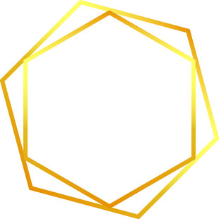 金色多边形几何边框图案