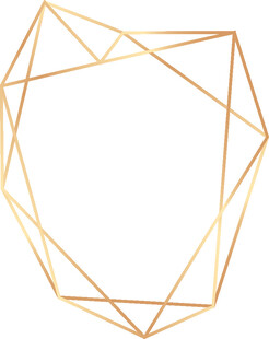 金色几何多边形边框图案