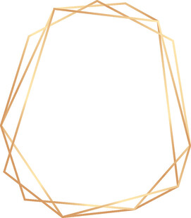 金色多边形几何边框图案