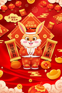 萌兔贺岁迎新春