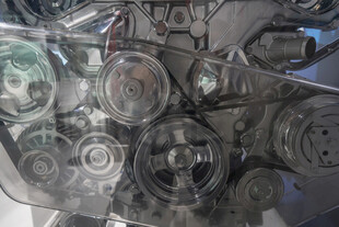 机械齿轮组特写