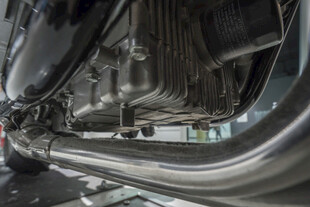 摩托车发动机细节特写