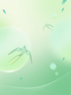 清新梦幻的绿色叶片背景