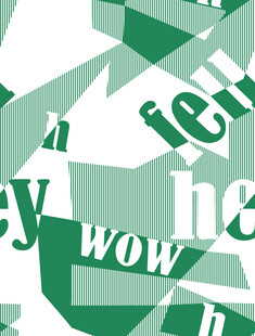 绿色几何字母创意背景图